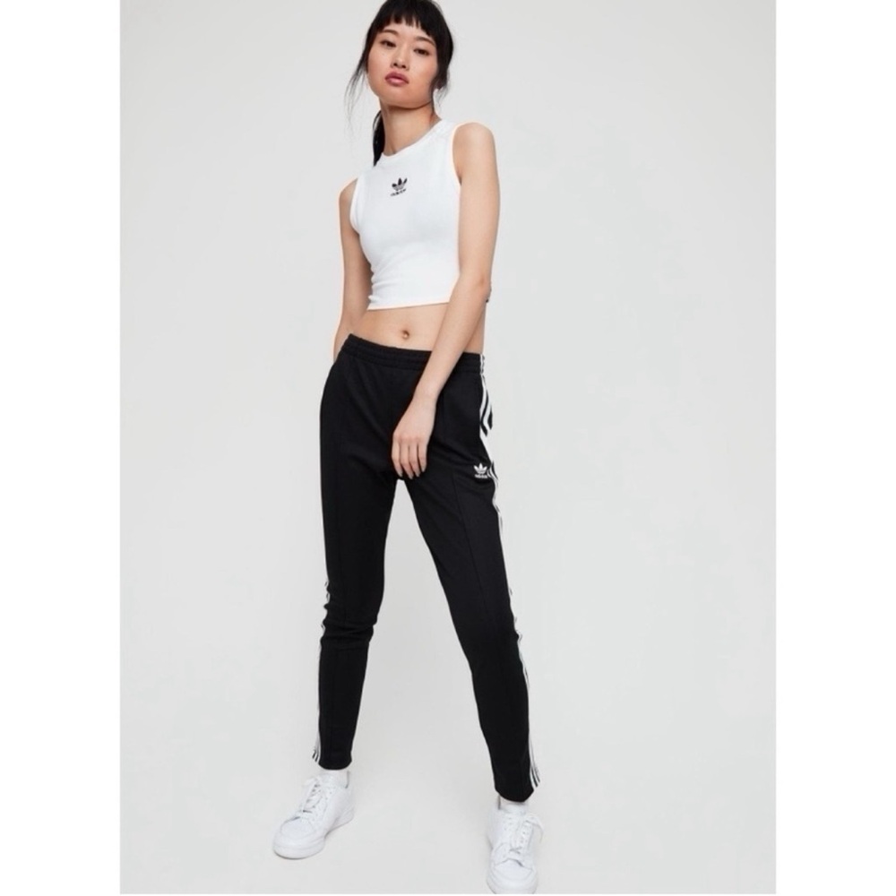 Adidas Woman Black Superstar Track Pants XS Athleisure Sporty Retro Activewear